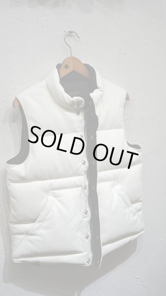 画像5: FINE CREEK&CO ファインクリーク・アンド・コーLaw  レザーダウンベストWHITE ホワイト (5)