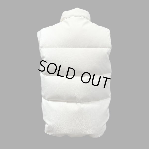 画像2: FINE CREEK&CO ファインクリーク・アンド・コーLaw  レザーダウンベストWHITE ホワイト (2)