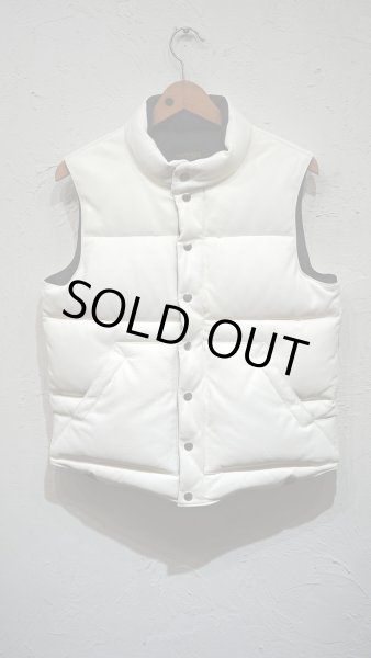 画像3: FINE CREEK&CO ファインクリーク・アンド・コーLaw  レザーダウンベストWHITE ホワイト (3)