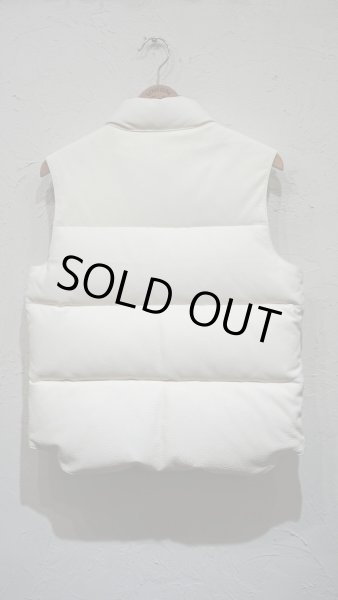 画像4: FINE CREEK&CO ファインクリーク・アンド・コーLaw  レザーダウンベストWHITE ホワイト (4)