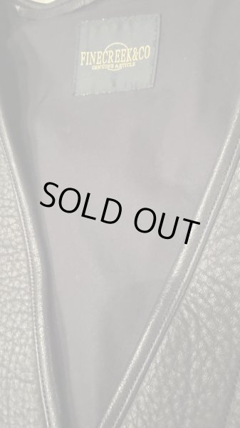 画像6: FINE CREEK&CO ファインクリーク・アンド・コー  　Jefferson　Deer　ジェファーソン鹿革　レザーベスト　BLACK (6)