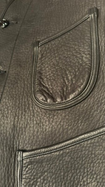 画像4: FINE CREEK&CO ファインクリーク・アンド・コー   Jefferson Deer ジェファーソン鹿革 レザーベスト BLACK (4)