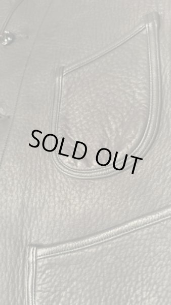 画像4: FINE CREEK&CO ファインクリーク・アンド・コー  　Jefferson　Deer　ジェファーソン鹿革　レザーベスト　BLACK (4)