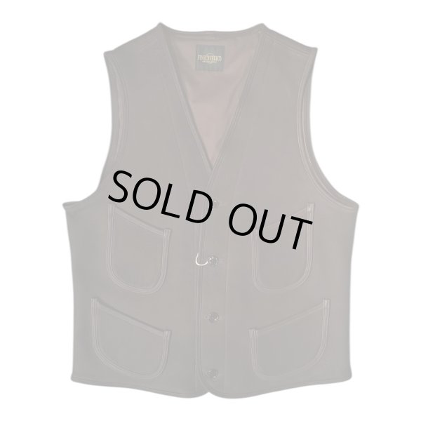 画像2: FINE CREEK&CO ファインクリーク・アンド・コー  　Jefferson　Deer　ジェファーソン鹿革　レザーベスト　BROWN (2)