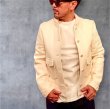 画像1: FINE CREEK&CO ファインクリーク・アンド・コー  Joseph JacketDeer ジョセフジャケット鹿革 コサックジャケット ホワイト (1)
