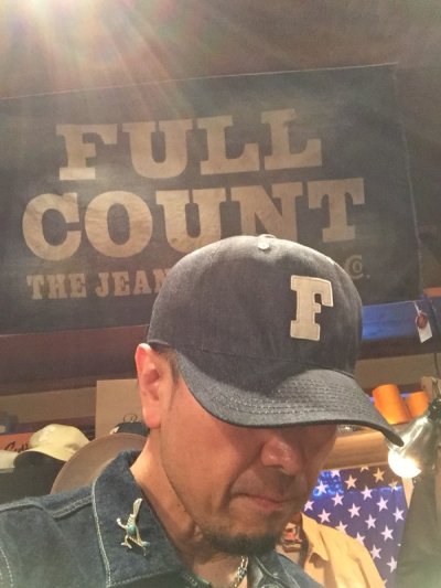 画像1: FULL COUNT フルカウント　6PANEL DENIM F BASEBALL CAP