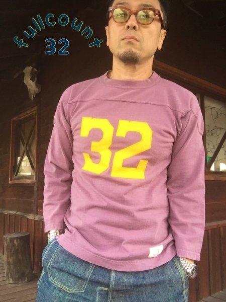 画像9: FULL COUNTフルカウント OLD FOOTBALL TEE フットボールシャツ (9)