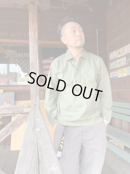 画像7: FULL COUNT フルカウント US Army Pullover Shirt  OD (7)