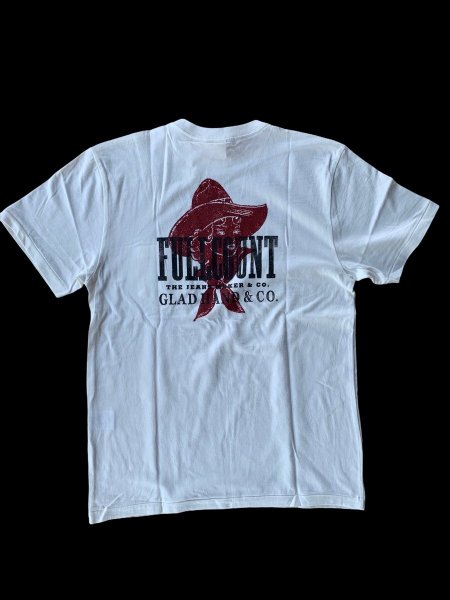 画像1: FULL COUNT(フルカウント）×GLAD HAND (グラッドハンド）PRINT TEE COWGIRL WHITE (1)