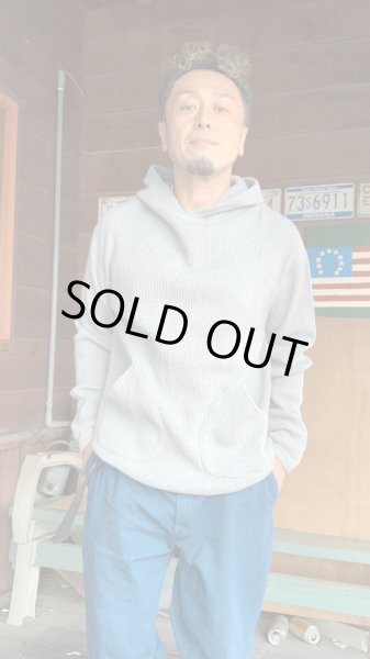 画像7: FULL COUNT(フルカウント)×66別注HEAVY WEIGHT WAFFLE  ワッフルパーカー HEATHER GRAY (7)