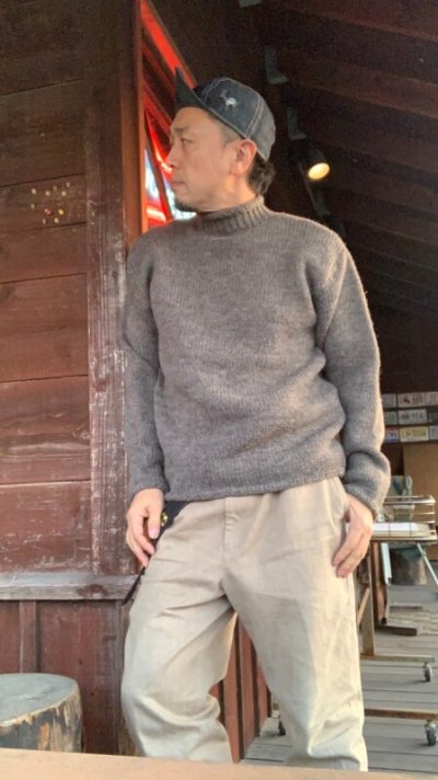 画像1: FULL COUNT フルカウント　Old Fisherman Sweater  オールドフィッシャーマンセーター　HEATHER BROWN