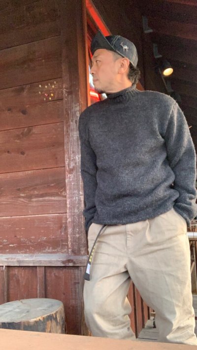 画像1: FULL COUNT フルカウント　Old Fisherman Sweater  オールドフィッシャーマンセーター　CHARCOAL 　チャコール