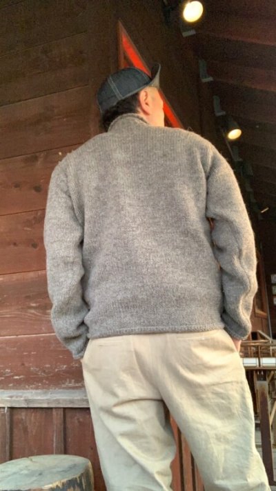 画像2: FULL COUNT フルカウント　Old Fisherman Sweater  オールドフィッシャーマンセーター　HEATHER BROWN