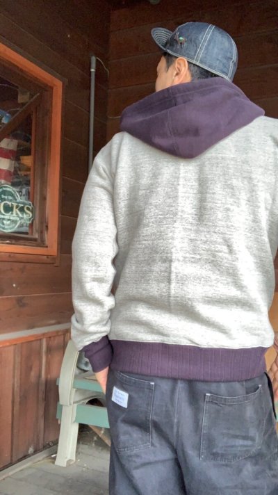 画像3: FULL COUNTフルカウントHOOD SWEAT SHIRTS COTTON 　HEATHER GRAY/NAVY