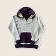 画像1: FULL COUNTフルカウントHOOD SWEAT SHIRTS COTTON 　HEATHER GRAY/NAVY (1)