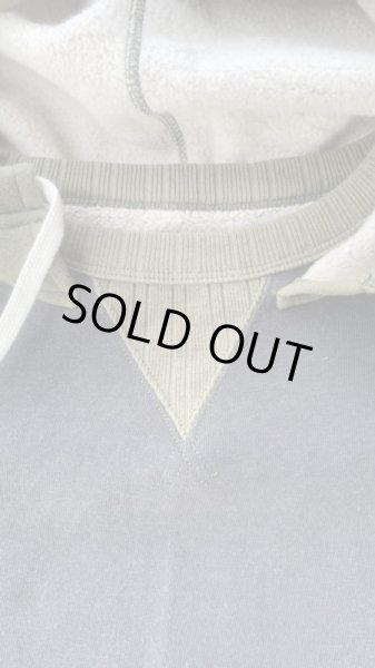 画像3: FULL COUNTフルカウントHOOD SWEAT SHIRTS COTTON  INC BLACK/OLIVE (3)