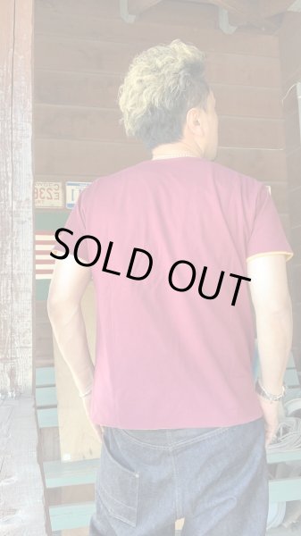 画像7: FULL COUNT(フルカウント)Reversiblu T Shirt  リバーシブルTシャツ ORANGE/BORDEAUX (7)