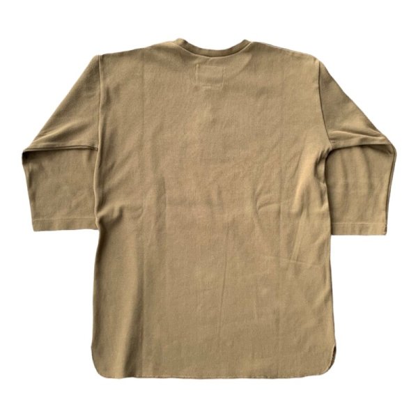 画像2: FULL COUNT(フルカウント)Three Quarter Sleeve Rib T Shirt  KHAKI (2)