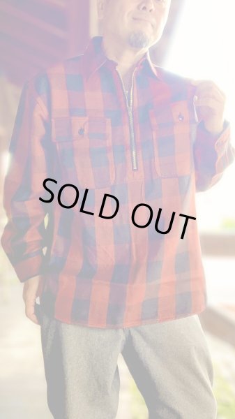 画像11: FULL COUNTフルカウント HalfZip Pullover CrassicCHECK NEL SHIRTS  (11)