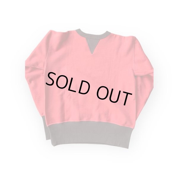 画像2: FULL COUNT  両VTwo ToneCrewNeckSweatshirt フルカウントスウェット RED (2)