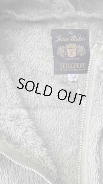 画像6:  FULL COUNT フルカウント Furry Fleece Hoodie Coat OLIVEオリーブ (6)
