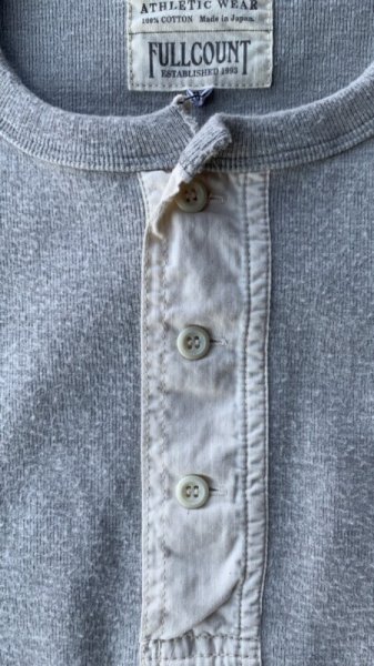 画像3: FULL COUNT(フルカウント）OrganicRibHenleyNeck（３０周年記念モデル） (3)