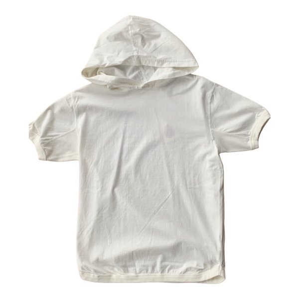 画像1: FULL COUNT(フルカウント）FLAT SEAM HEAVY WEIGHT S/S フードTEE  WHITE (1)