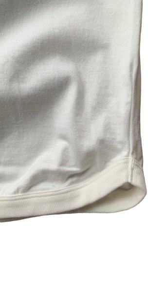 画像5: FULL COUNT(フルカウント)FLAT SEAM HEAVY WEIGHT S/S フードTEE  WHITE (5)