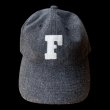 画像1: FULL COUNT フルカウント　6PANEL TWEED F BASEBALL CAP　CHARCOAR (1)