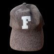 画像1: FULL COUNT フルカウント　6PANEL TWEED F BASEBALL CAP　Brown (1)