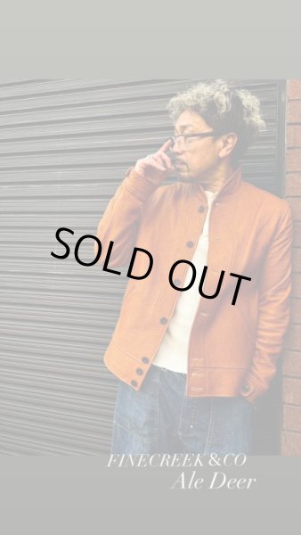 画像10:  FINE CREEK&CO ファインクリーク・アンド・コー  Ale JacketDeer エールジャケット鹿革 コサックジャケットsize44 (10)