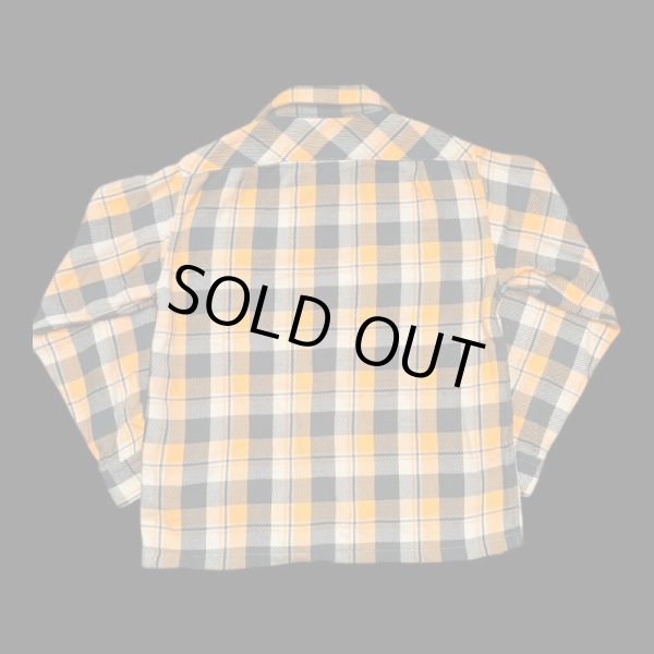 画像2: FULL COUNTフルカウント ORIGINAL COTTON CHECK FLANNEL OPEN COLLAR SHIRTS  (2)
