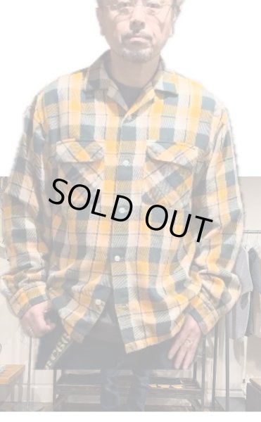 画像9: FULL COUNTフルカウント ORIGINAL COTTON CHECK FLANNEL OPEN COLLAR SHIRTS  (9)