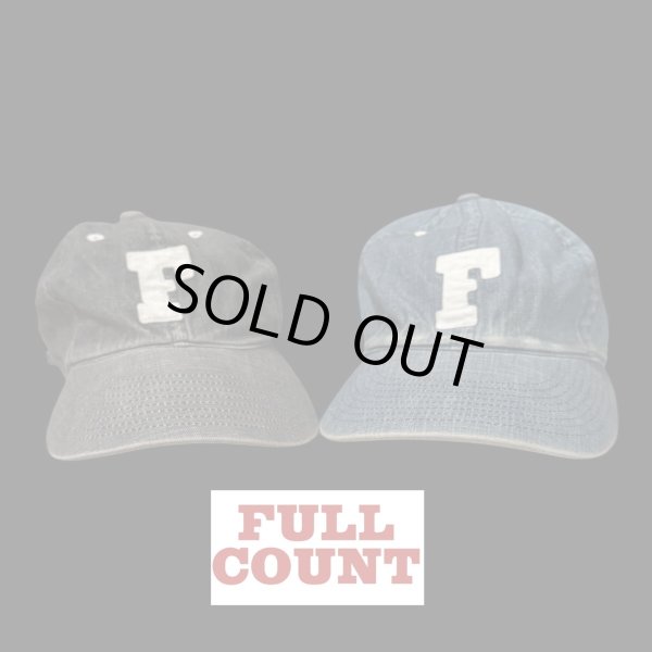 画像1: FULL COUNT フルカウント　6PANEL DENIM F BASEBALL CAP　VINTAGE WASH (1)