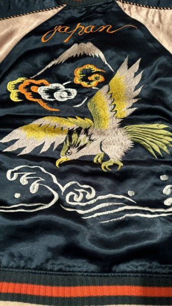 画像3:  FULL COUNT フルカウント Skajan  "Hawk&Dragon   Green×Ecru / Brown×Ecru (3)
