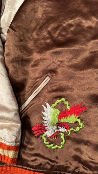 画像13:  FULL COUNT フルカウント Skajan  "Hawk&Dragon   Green×Ecru / Brown×Ecru (13)