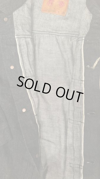 画像8: FULL COUNT フルカウント　Type 1 BlackDenim Jacket  11.5oz ファーストタイプブラックデニムジャケット (8)