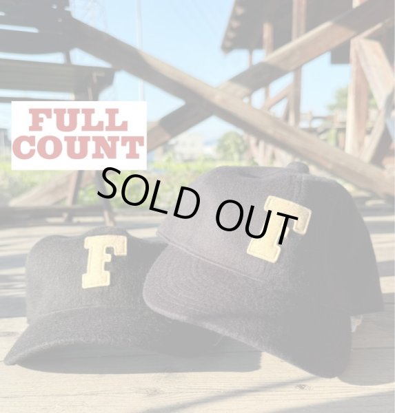 画像1: FULL COUNT フルカウントPanrl Wool Melton Baseball Cap　F　Patch　　BLACK   NAVY (1)
