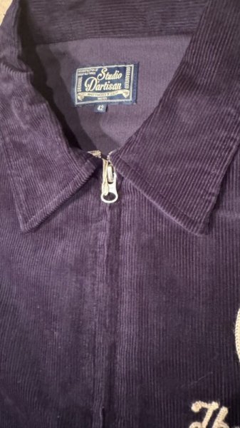 画像4: STUDO D' ARTISAN　 ステュディオ.ダ.ルチザン　コーデュロイ刺繍ジャケット　NAVY (4)