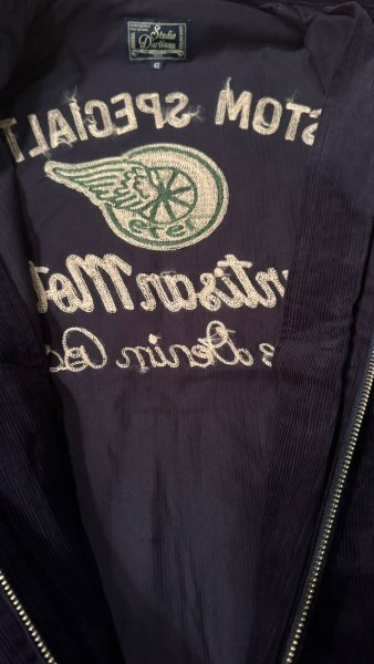 画像8: STUDO D' ARTISAN　 ステュディオ.ダ.ルチザン　コーデュロイ刺繍ジャケット　NAVY (8)