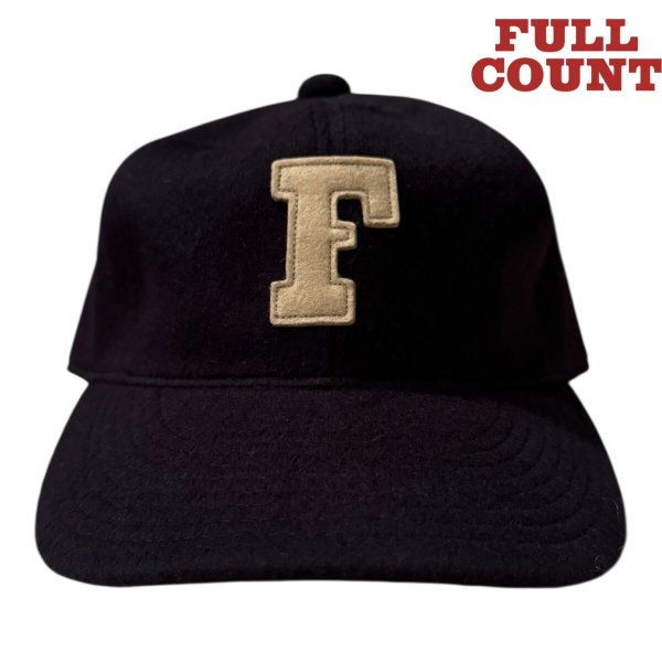 画像2: FULL COUNT フルカウントPanrl Wool Melton Baseball Cap　F　Patch　　BLACK   NAVY (2)
