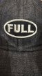 画像9: FULL COUNT フルカウント　6PANEL DENIM F BASEBALL CAP FULLパッチ　INDIGO/BLACK (9)