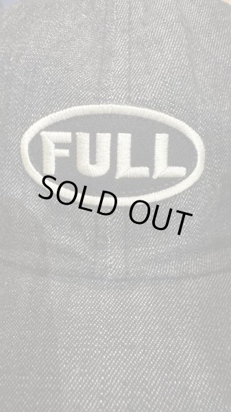 画像9: FULL COUNT フルカウント　6PANEL DENIM F BASEBALL CAP FULLパッチ　INDIGO/BLACK (9)