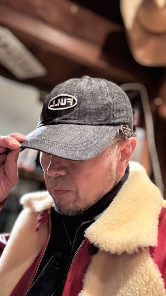 画像10: FULL COUNT フルカウント　6PANEL DENIM F BASEBALL CAP FULLパッチ　INDIGO/BLACK (10)