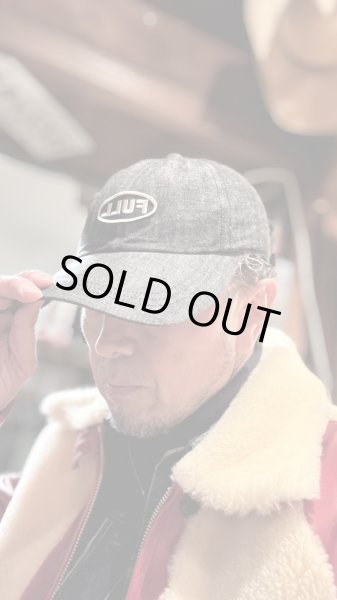 画像10: FULL COUNT フルカウント　6PANEL DENIM F BASEBALL CAP FULLパッチ　INDIGO/BLACK (10)