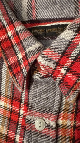 画像3: FULL COUNTフルカウント　ORIGINAL COTTON CHECK NEL　WORK SHIRTS   (3)