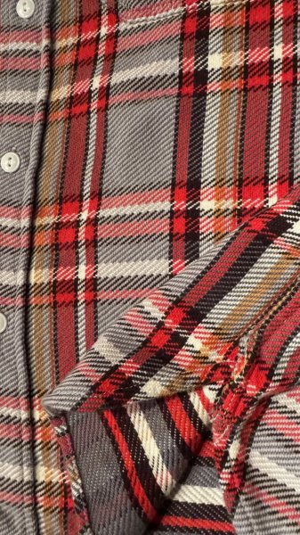 画像6: FULL COUNTフルカウント　ORIGINAL COTTON CHECK NEL　WORK SHIRTS   (6)