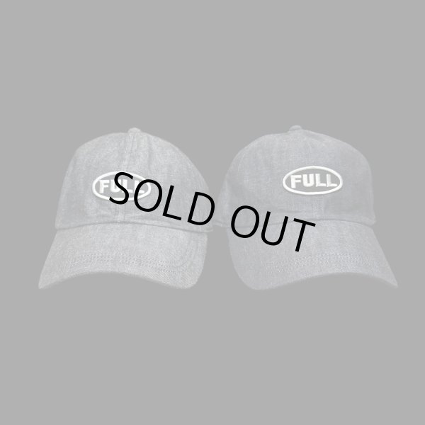 画像1: FULL COUNT フルカウント　6PANEL DENIM F BASEBALL CAP FULLパッチ　INDIGO/BLACK (1)