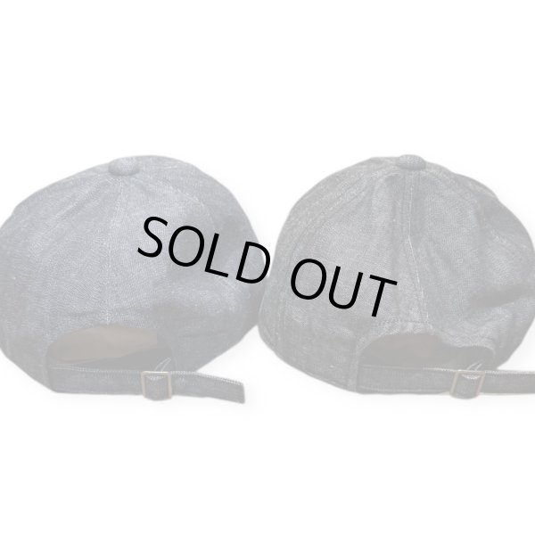 画像4: FULL COUNT フルカウント　6PANEL DENIM F BASEBALL CAP FULLパッチ　INDIGO/BLACK (4)