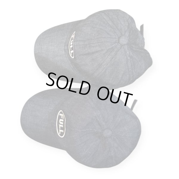 画像5: FULL COUNT フルカウント　6PANEL DENIM F BASEBALL CAP FULLパッチ　INDIGO/BLACK (5)